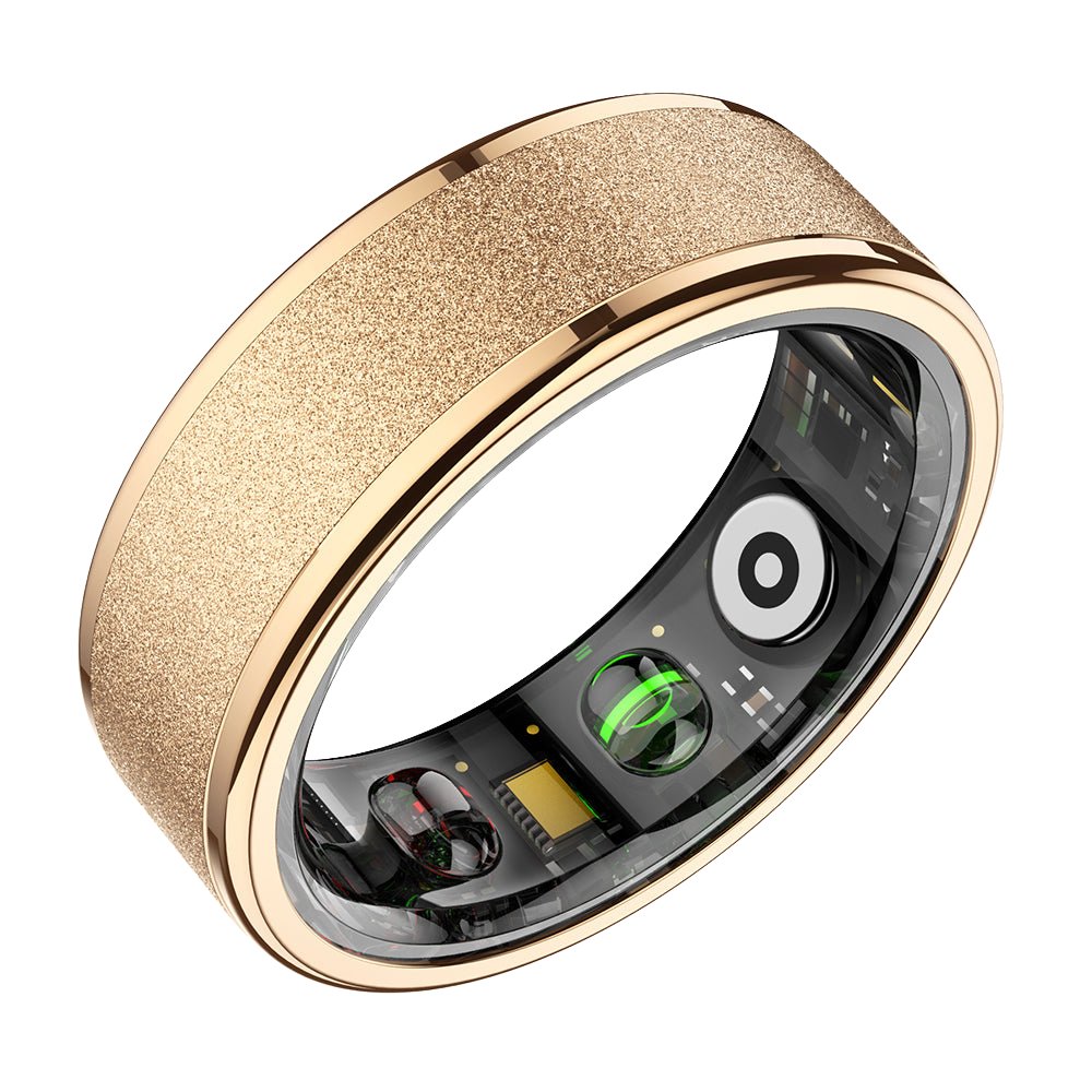 COLMi R10 Smart Ring - Heart Rate, Blood Oxygen Monitoring & Waterproof Design Gold Sensor