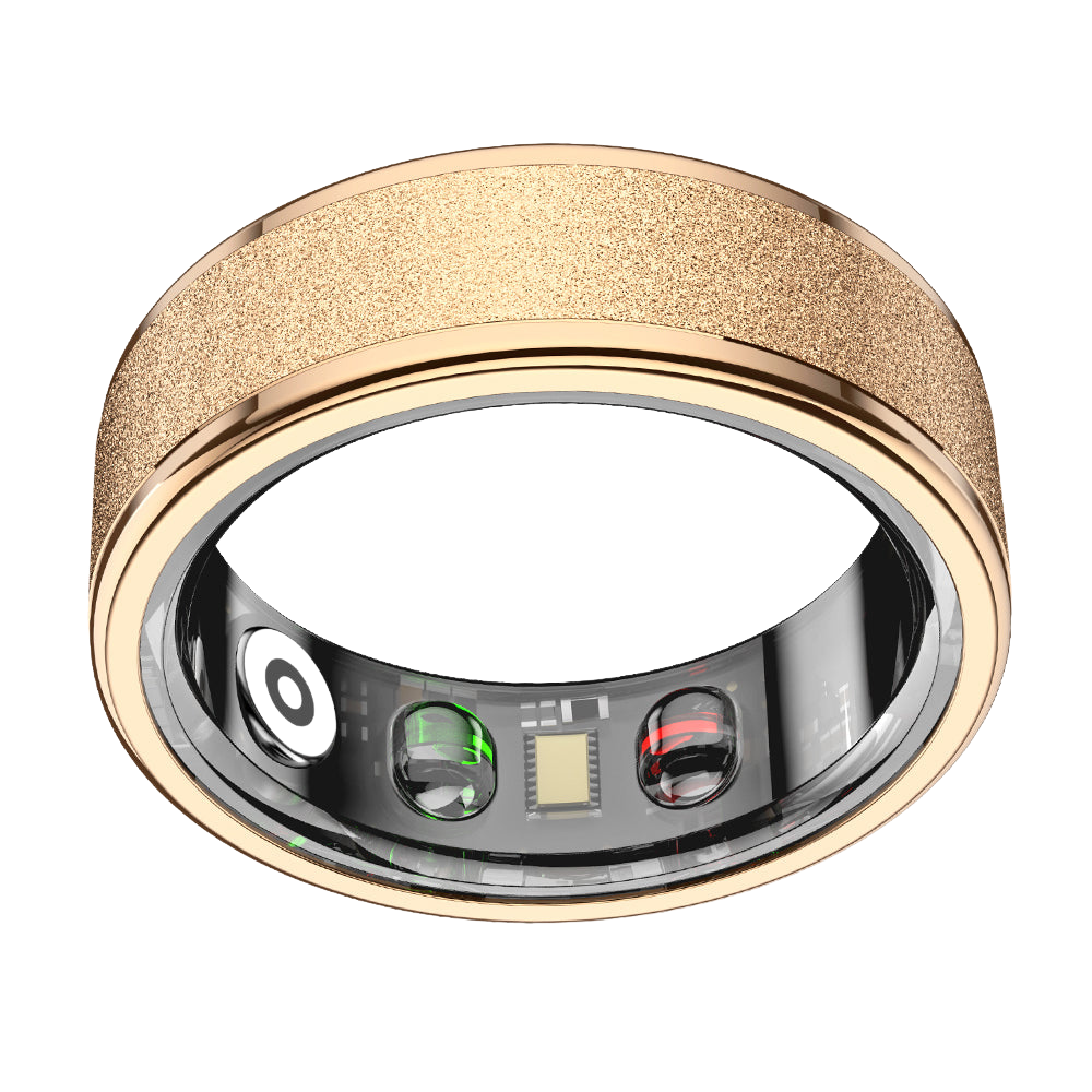 COLMi R10 Smart Ring - Heart Rate, Blood Oxygen Monitoring & Waterproof Design Gold Right Up