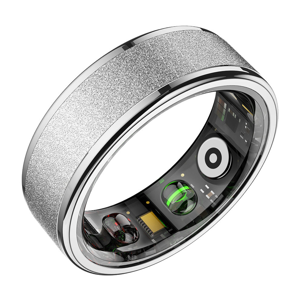 COLMi R10 Smart Ring Silver - Heart Rate, Blood Oxygen Monitoring & Waterproof Design Right Sensor