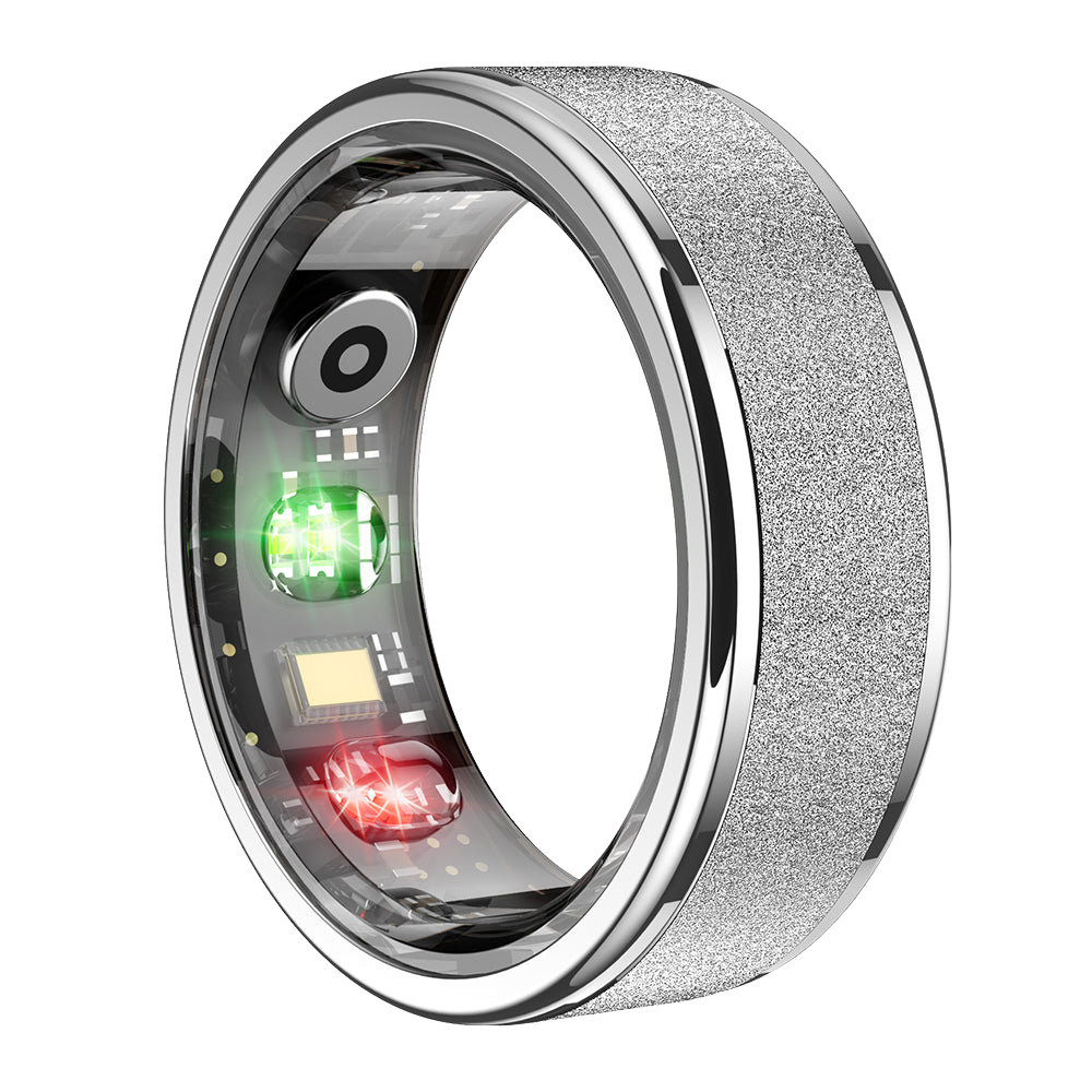 COLMi R10 Smart Ring Silver - Heart Rate, Blood Oxygen Monitoring & Waterproof Design Left
